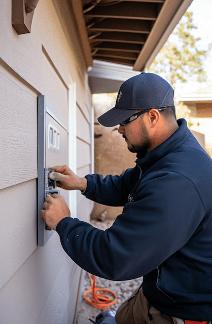 Garage keypad installation